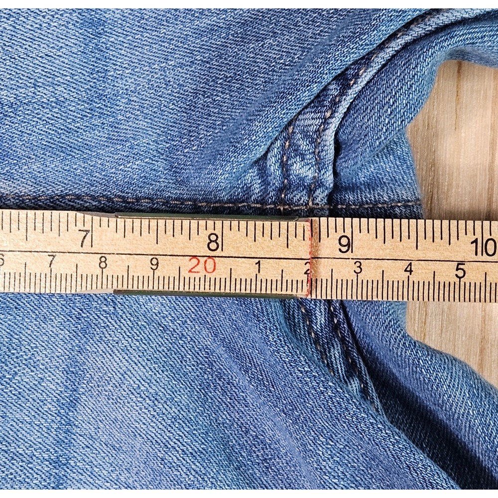 Hollister Mid-Rise Super Skinny Jeans Womens 3R Blue Distressed Denim Stretch - Picture 11 of 13